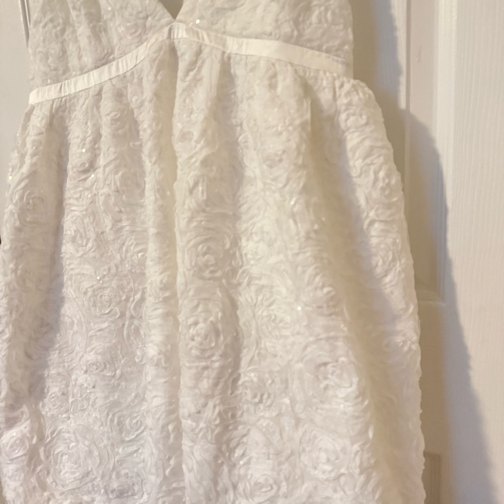 Anthropologie Endless Rose Sleeveless Sequin Bubble Mini Cocktail Bride Dress XL - Picture 5 of 12